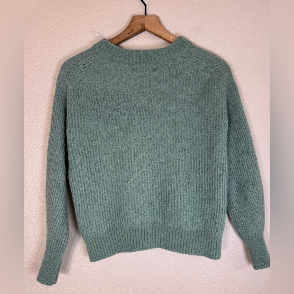 Everlane Cocoon Alpaca Wool Sweater Heathered Lilypad Small $128 Blue Green - Picture 9 of 11